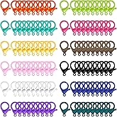 120pcs Plastic Lobster Claw Clasps for Jewelry Making,Multicolor Lobster Clasp Hook Cute Lanyard Snap Hooks Hard Plastic Clips for Handmade Keychain