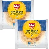 Schar Gluten Free Pita Bread, Soft Sourdough, 5.3 oz, 6 Pitas (2 Pack) | Wheat free, lactose free &amp; Low FODMAP flatbread. Easy to fill pita pockets. Perfect for sandwiches, wrap, dips &amp; mini pizzas.