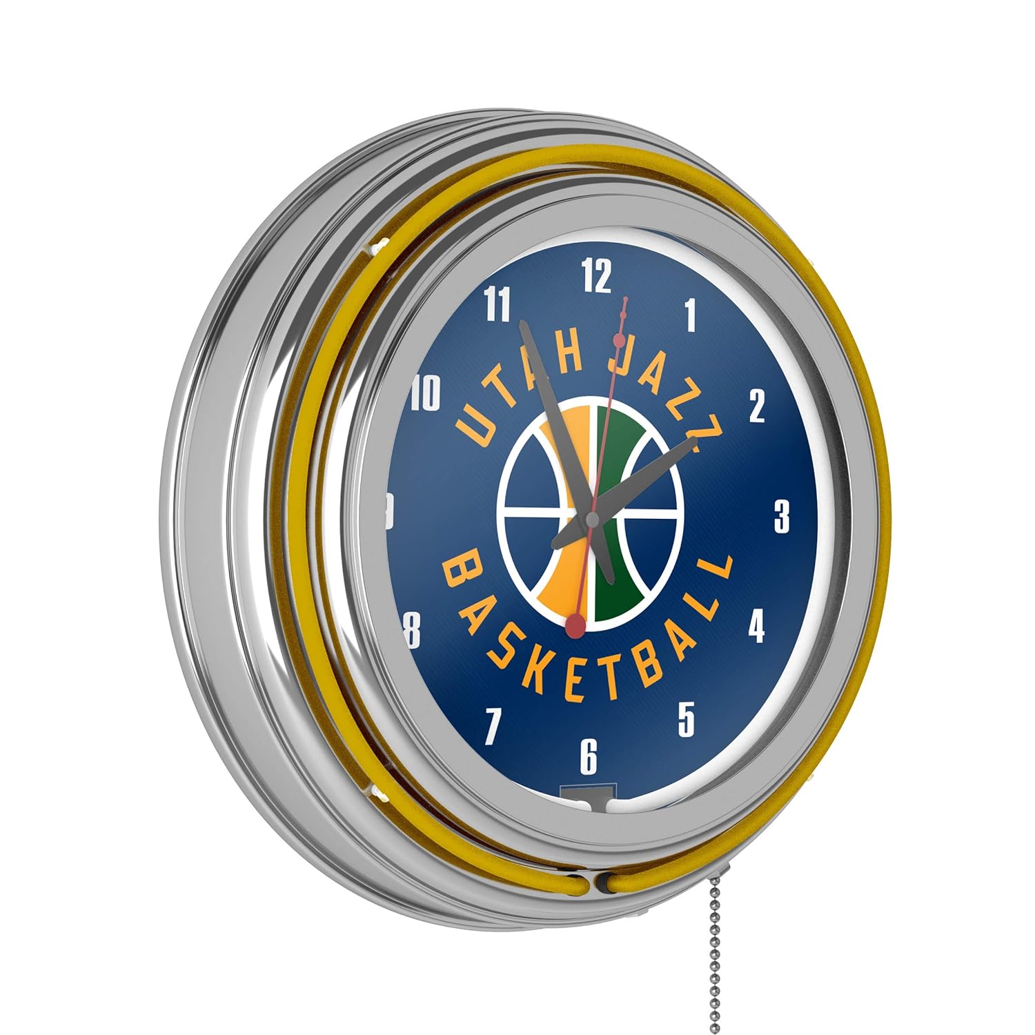 Nba Utah Jazz Chrome Double Ring Neon Clock 14 Amazon In