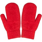 Mealah Winter Warm Mittens for Women - Cold Weather Stretch Thick Lining Knitted Gloves S/M