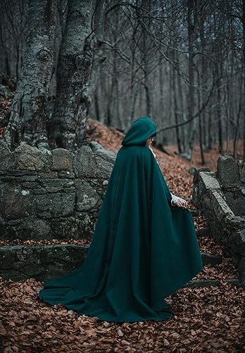 green wool cape