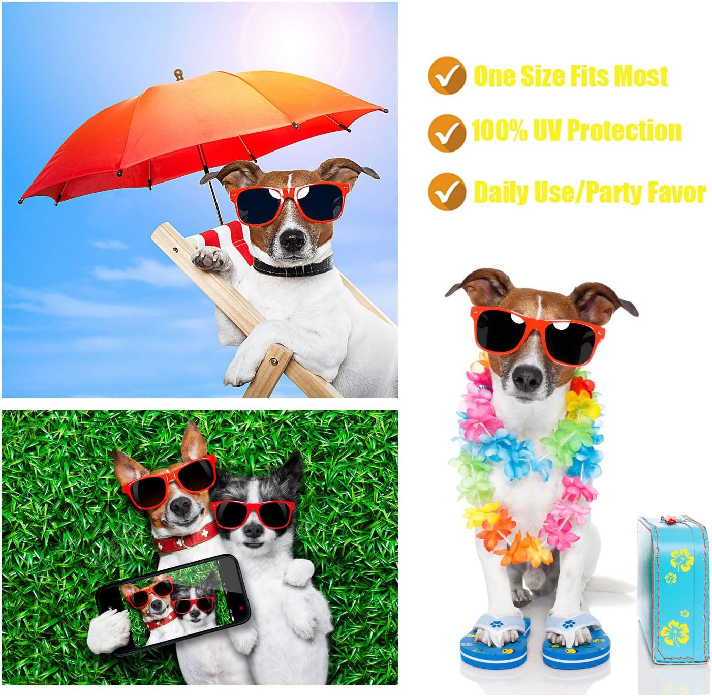 Neon Colors Party Favor Supplies Unisex Sunglasses Pack of 8 for Kids (8 Pack Mix): Health & Personal Care