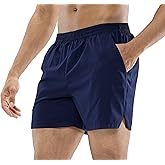 MIER Men's Workout Running Shorts Quick Dry Active 5 Inches Shorts with Pockets, Lightweight, Breathable