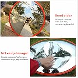 Royalswill Convex Road Safety Mirror 30cm 130 Degree Unbreakable Orange ABS view 3
