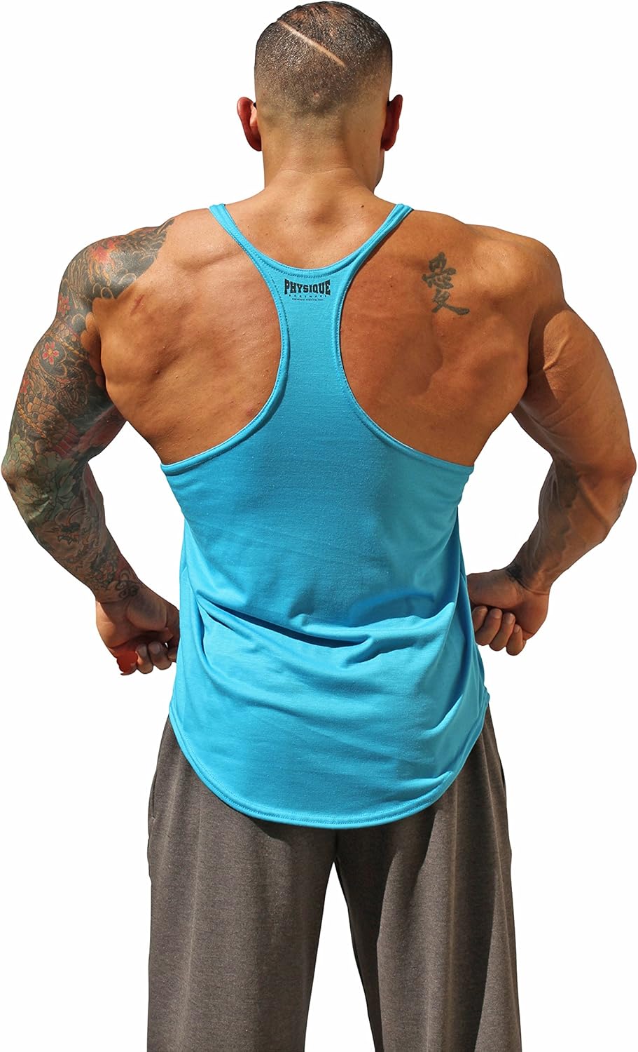 Physique Bodyware Mens Y Back Stringer Tank Top. Made in America: Clothing