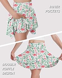 Soneven Girl's Skorts Tennis Skirts with Shorts
