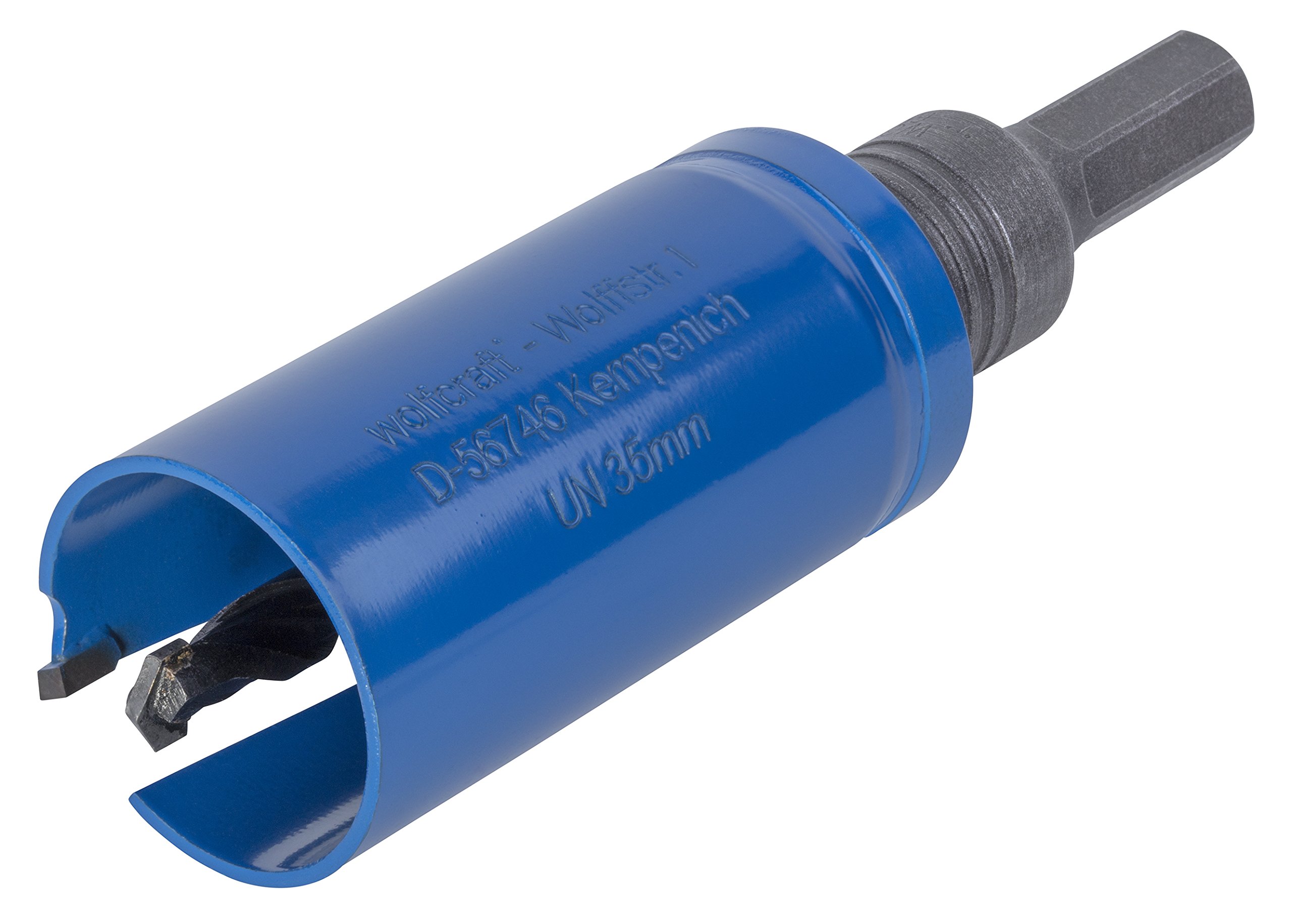 wolfcraft Universal Hole Saw with Mandrel, Pre-Assembled I 3876000 I Universal use in a Wide Range of Materials, Cutting Depth 60 mm — image 1