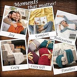 Chanasya Premium Textured Knit Throw Blanket with