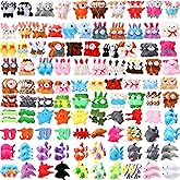 Leyndo 200 Pcs Mini Stuffed Animals Bulk Small Stuffed Animals Keychain Tiny Plush Toys for Valentine Classroom Rewards Easter Egg Fillers Carnival Prizes(Cute)