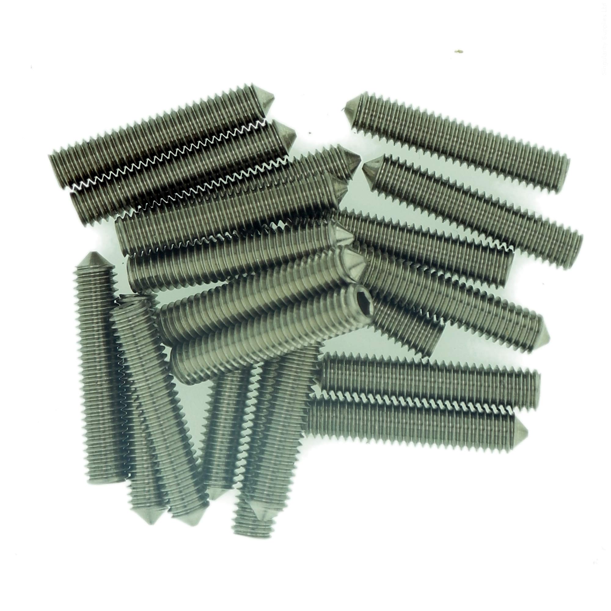 M3 (3mm x 5mm) Hex Socket Grub Screw (Cone Point) - Stainless Steel (A2) (Pack of 20)