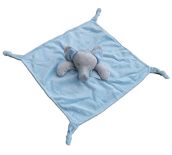 Gorgeous Blue Elephant Supersoft Plush Velour Baby Comforter With