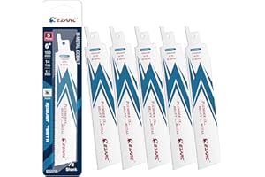 EZARC Reciprocating Saw Blade Bi-Metal Cobalt Sabre Saw Blades for Heavy Metal Cutting 6-Inch 14TPI R626PM+ (5-Pack)