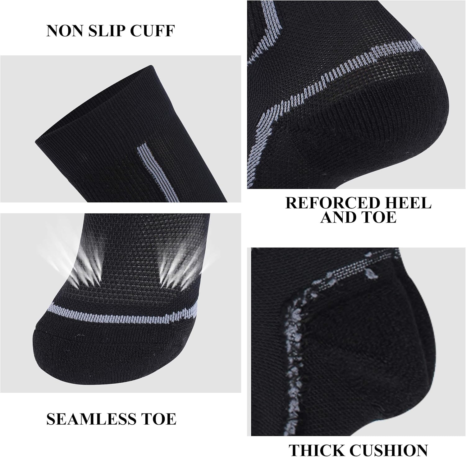 WXXXM Wool Ski Socks, Extra Warm Knee High Performance Snow Skiing/Snowboard Socks in Outdoor,Fit for Men and Women: Clothing
