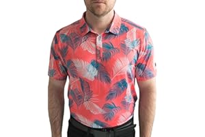 YATTA GOLF - Mens Golf Shirt Moisture Wicking Quick-Dry Short Sleeve - Standout Performance Casual Polo Shirts for Men