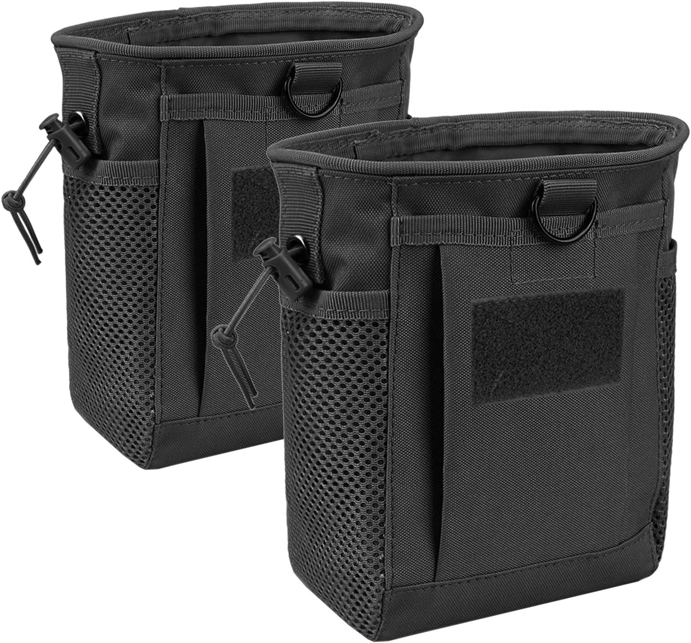 AMYIPO Tactical Hip Holster Bag Outdoor Pouch Molle Drawstring Magazine Dump Pouch, Military Adjustable Belt Utility Pouch (Black - 2PCS) : Sports & Outdoors