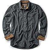 CQR Men's 100% All Cotton Button Down Flannel Shirts, Long Sleeve Brushed Warm Soft Casual Outdoor Plaid Shirt
