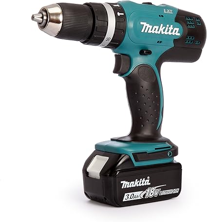 Makita Dhp453sfe Perceuse Visseuse A Percussion 2 Batteries 18v 3ah Li Ion Coffret Noir Bleu Amazon Fr Bricolage