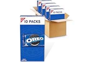 OREO Chocolate Sandwich Cookies, 40 Snack Packs (4 Cookies Per Pack, 4 Boxes)