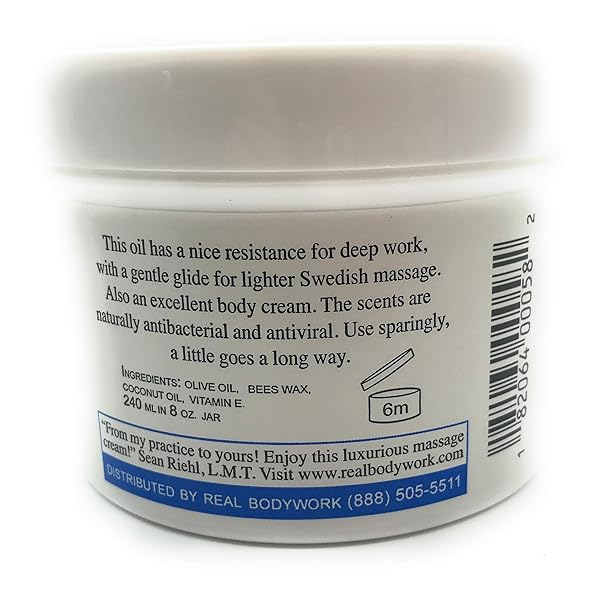 SANTA BARBARA MASSAGE MASSAGE CREAM UNSCENTED, 8 OZ
