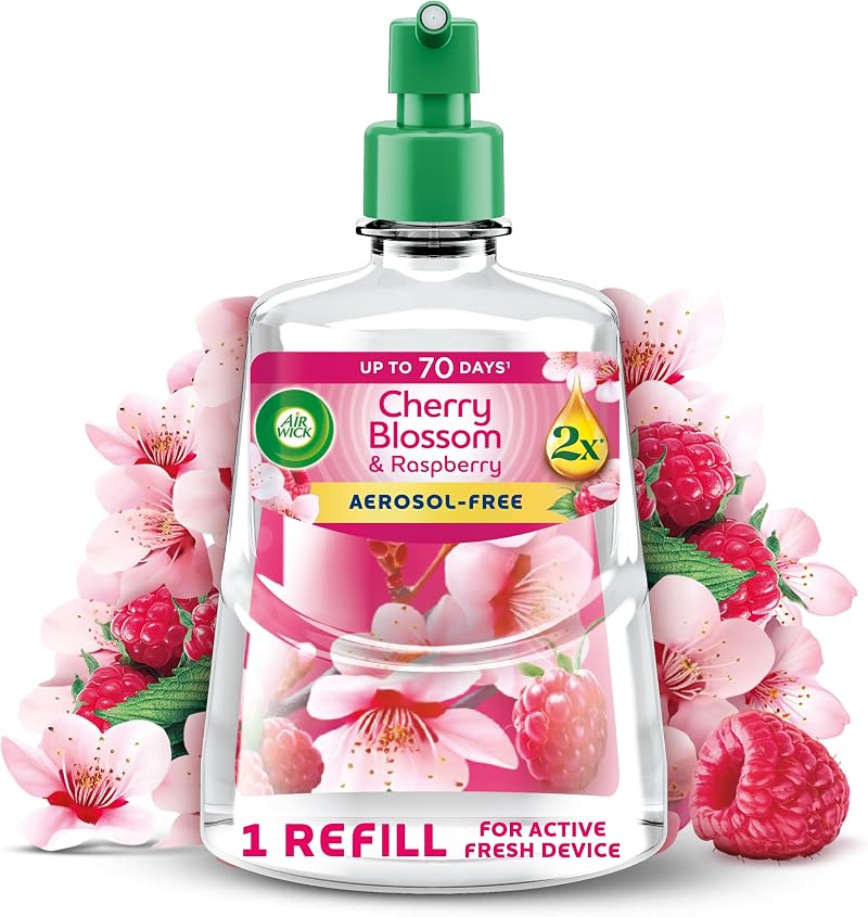 Air Wick Cherry Blossom & Raspberry Automatic Spray Refill 228ml 70 Days