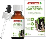 Vetzyme Veterinary Ear Drops for Dogs Cats Small Pets 18ml Antibacterial view 1