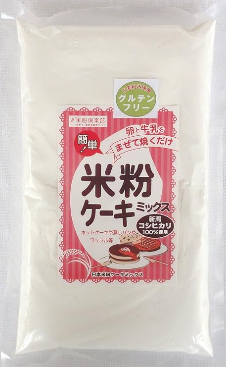Amazon 日本米粉ケーキミックス 500g 4袋 グルテンフリー 米マイフーズ 米粉 通販