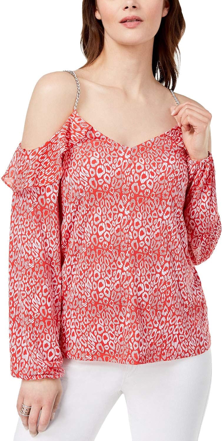 michael kors cold shoulder top
