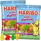 Haribo Happy Hoppers Gummi Candy 4 oz (2 Pack)