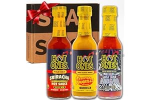 Hot Ones Hot Sauce Challenge Set - Season 28 Trio - Hot Sauces Gift Set - Variety Pack - Made with Natural Ingredients - Unique Small Batch Sampler - 5 fl oz Bottles (3-Pack)