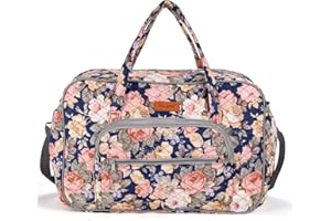 Hanfetch Yarn Storage Organizer, Knitting Crossbody Bag, Large Crochet Tote Bag Yarn Holder Case for Carrying Projects, Knitting Needles, Crochet Hooks and Other Accessories (Peony)