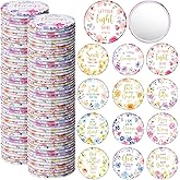 Geelin 48 Pcs Christian Compact Mirrors Christmas Bulk Gifts Floral Bible Verse Mirror for Women Portable Pocket Purse Makeup Mirror Inspirational Religious Group Gift for Sunday Church Party Favors