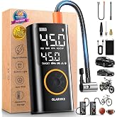 OlarHike Tire Inflator Portable Air Compressor,Built-in Short Hose | Smart Dual Hose System,Auto Stop Air Pump for Car Tires,Bicycles,Motorcycles with LED Light &amp; Digital Pressure Gauge