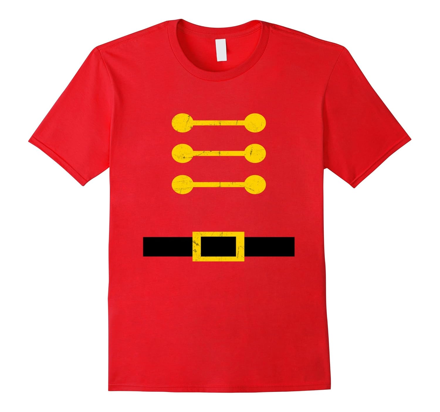 Distressed Toy Soldier Christmas Funny Costume T-shirt-Rose