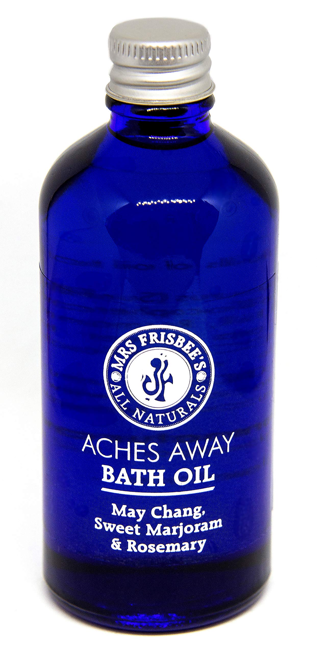 Aches Away Aromatherapy Bath Oil with May Chang, Rosemary and Sweet Marjoram Pure Essential Oils, Jojoba Seed Oil, Sunflower Seed Oil and Natural Vitamin E/Handmade/Natural/Vegan/Cruelty Free