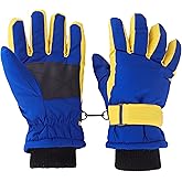KorhLeoh Kids' Winter Snow-Ski Gloves Water-Repellent Windproof Snowboard Gloves Mittens for Boys Girls 9-15 Years