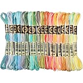 18 Pcs Friendship Bracelet String, Rainbow Embroidery Floss, Numbered Cross Stitch Thread for Bracelet Making Yarn, Craft Floss