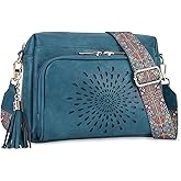 APHISON Crossbody Bags for Women, Vegan Leather Sunflower Crossbody Phone Purse Shoulder Handbags with Adjustable Strap