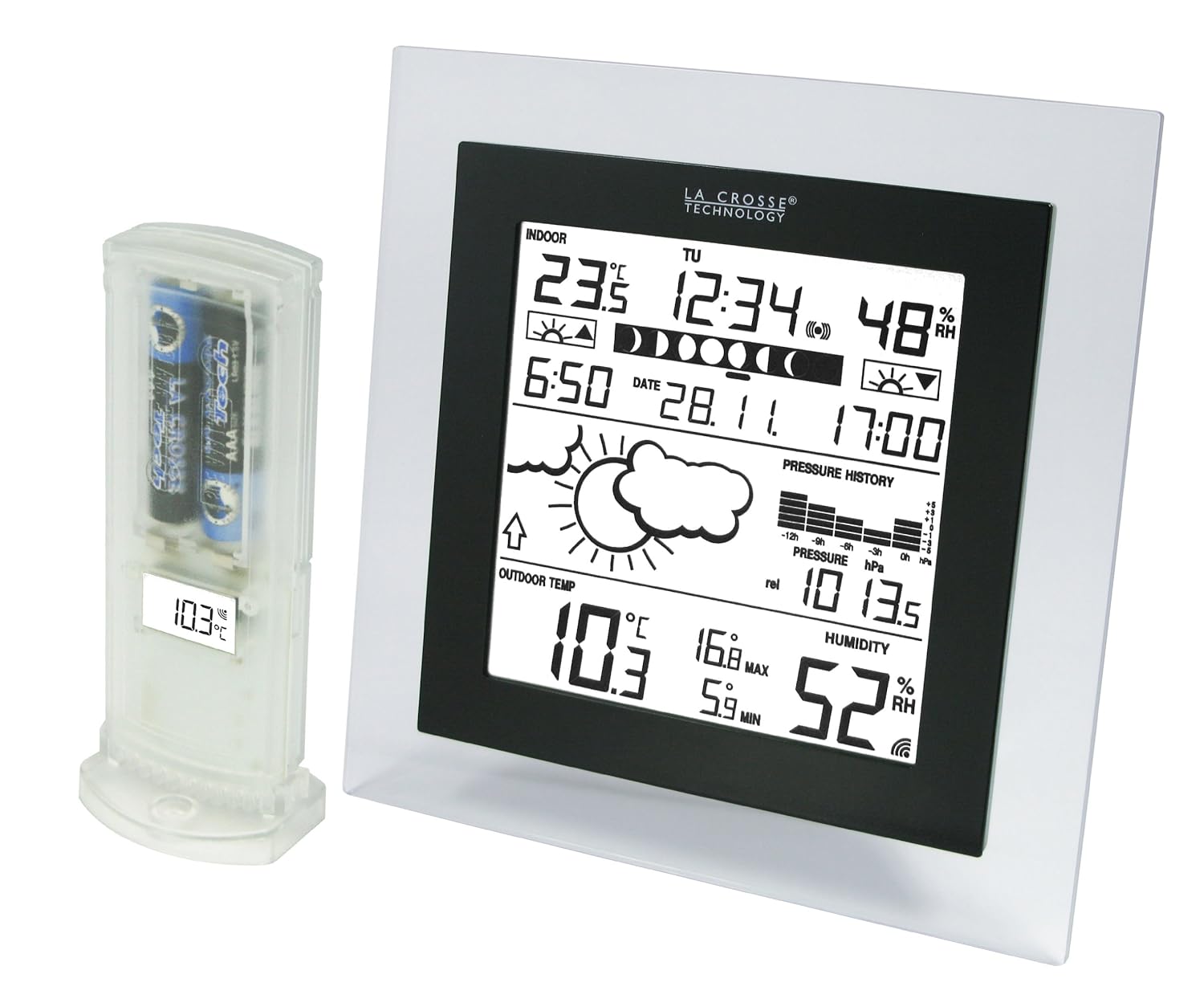 La Crosse Technology WS9257 Station Météo complète Transparent/Noir Amazon.fr Jardin