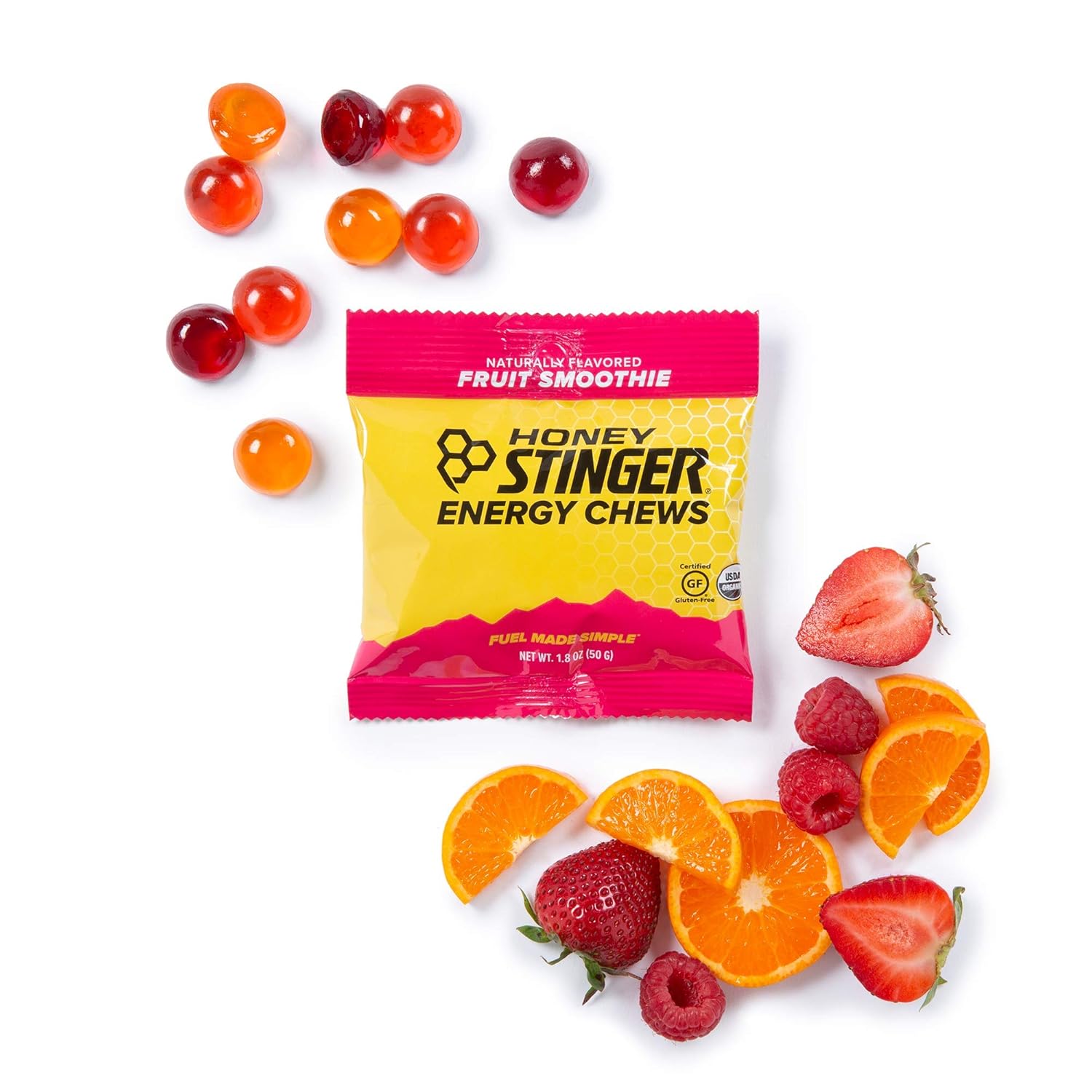 Honey Stinger Organic Energy Chews, Fruit Smoothie, Sports Nutrition, 1.8 Ounce (Pack of 12) : Energy Drinks : Health & Personal Care