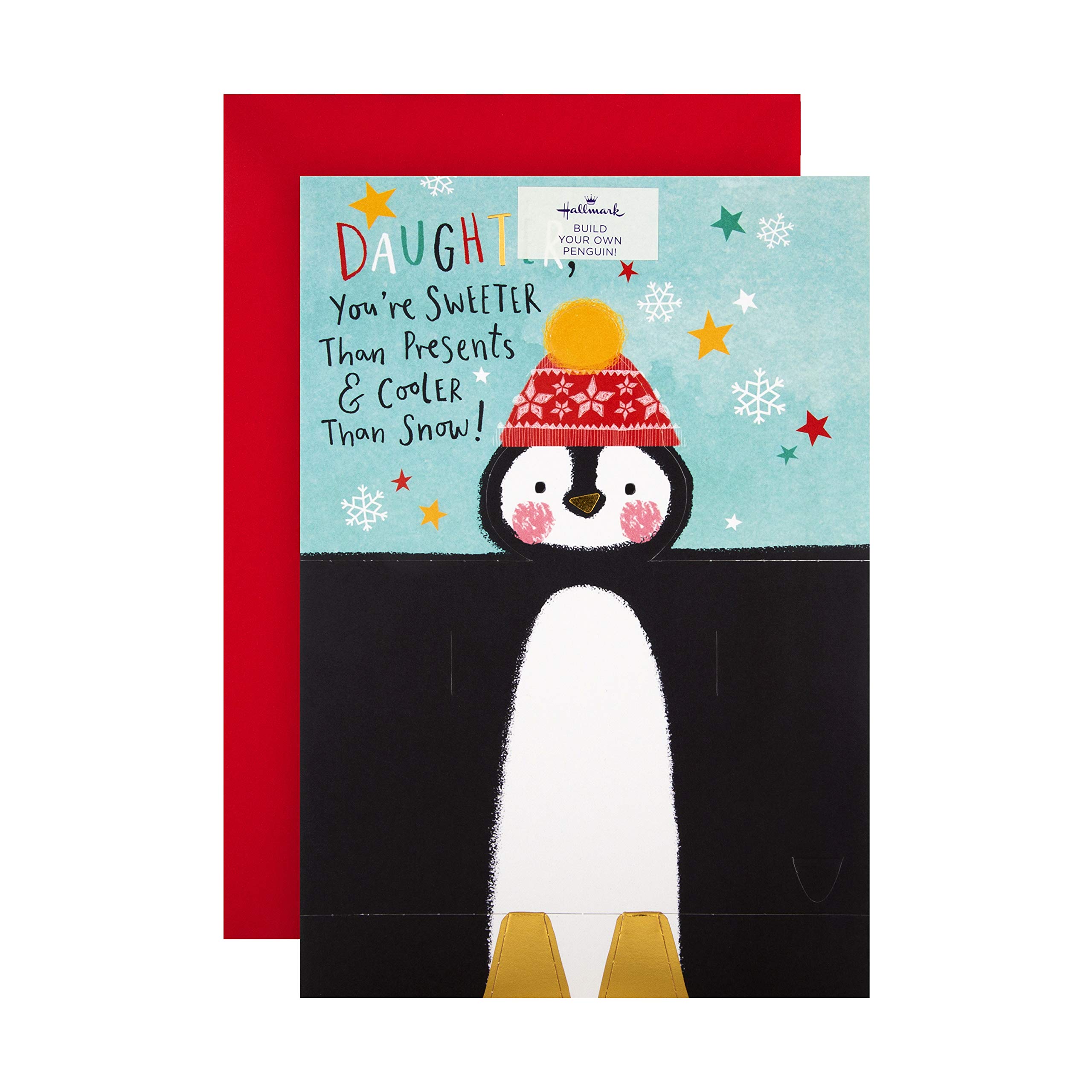 Hallmark Christmas Card for Daughter - Build Your Own Penguin Design
