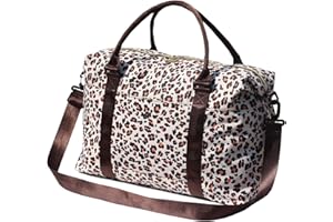 ESVAN Travel Tote Duffel Gym Bag,Weekender Overnight Carry-on Tote Crossbody Bag with Wet Pocket and Trolley Sleeve Upgraded