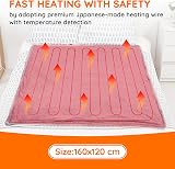 Mia&Coco Electric Heated Blanket Throw 200x180cm 10 Temp 9h Auto-Off Blue view 3