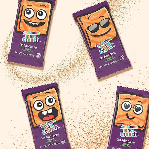 CINNAMON TOAST CRUNCH SOFT BAKED OAT BARS, CHEWY SNACK BARS, 6 CT