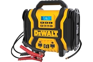 DEWALT DXAEPS14-Type2 2000 Peak Battery Amp 12V Automotive Battery Booster Jump Starter/Power Station with 120 PSI Compressor, 500W AC Power Inverter, and 15W USBa & 25W USB Ports