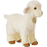 Aurora® Realistic Miyoni® Lovely Lamb Stuffed Animal - Lifelike Detail - Cherished Companionship - White 10 Inches