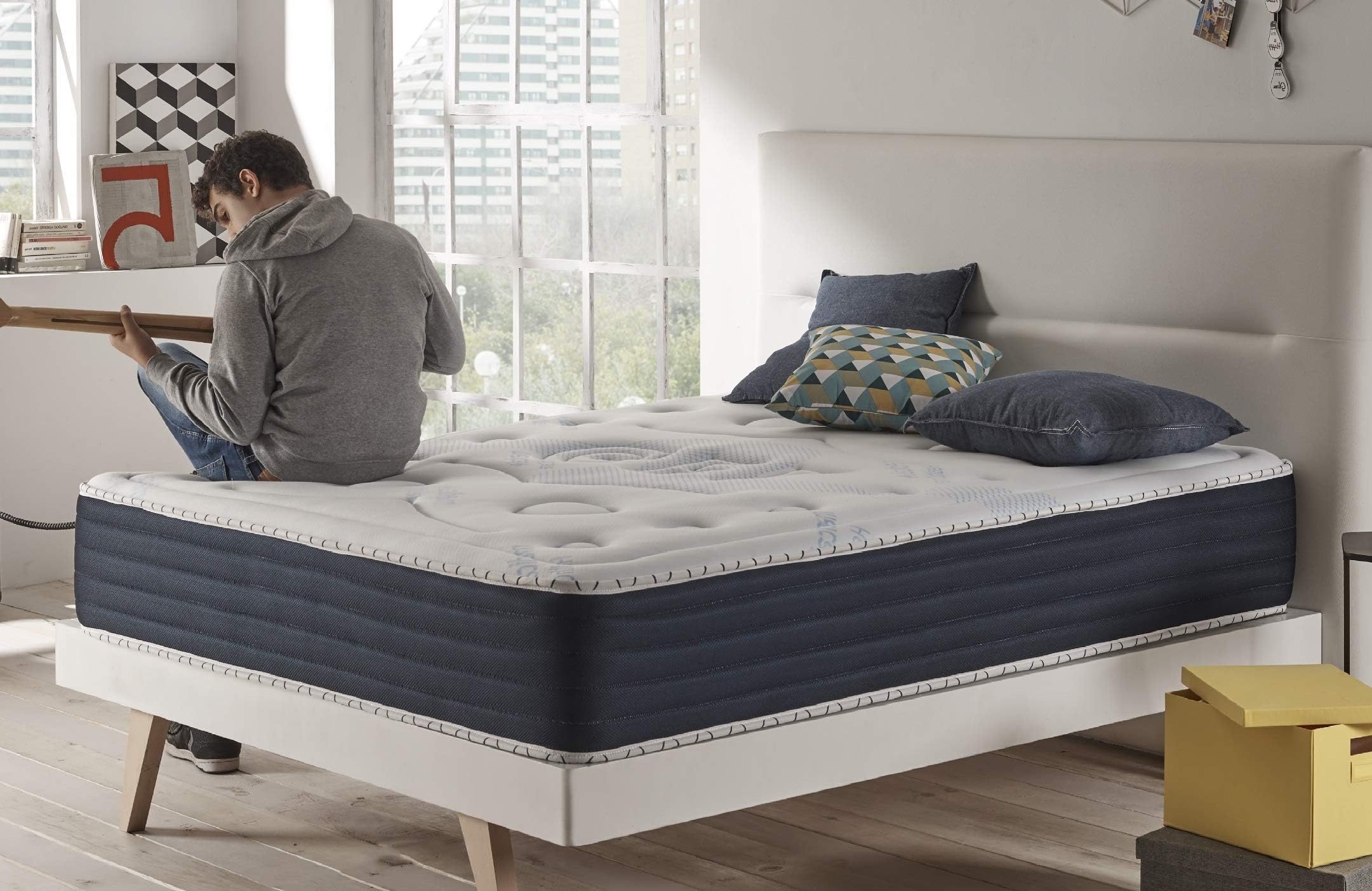 naturalex Comfort Spa | Therapeutic Memory Foam Mattress for Hip and Back Pain | 5ft King Size 150x200cm | Reversible Hygienic Summer Winter Sides Reduces Heat Build Up | 10 Year Warranty