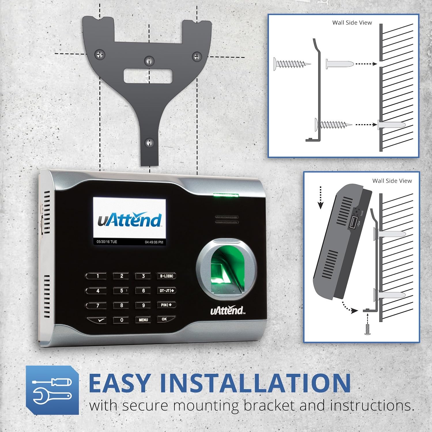 uAttend BN6500 Wi-Fi Biometric Fingerprint Time Clock : Electronics