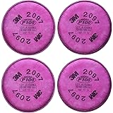 3M 2097 P100 Particulate Filter with Organic Vapor Relief, 2 Pairs (4 Filters)