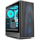 FOIFKIN K6 PC Case - Pre-Installed 6 PWM ARGB Fan (3 x 120mm, 3 x 140mm), ATX Mid-Tower Gaming PC Case, with Type-C, FOIFKIN