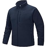 33,000ft Men's Full Zip Fleece Jacket Lightweight Warm Soft Polar Long Sleeve Jackets with Pockets for Winter Hiking Casual